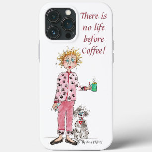 Case-Mate iPhone Case Une femme en pyjama a besoin de son dessin couleur