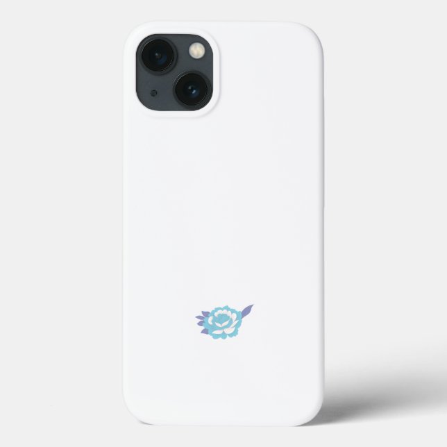Coques Case-Mate iPhone une fleur bleue et blanche sur un arrière - plan b (Verso)