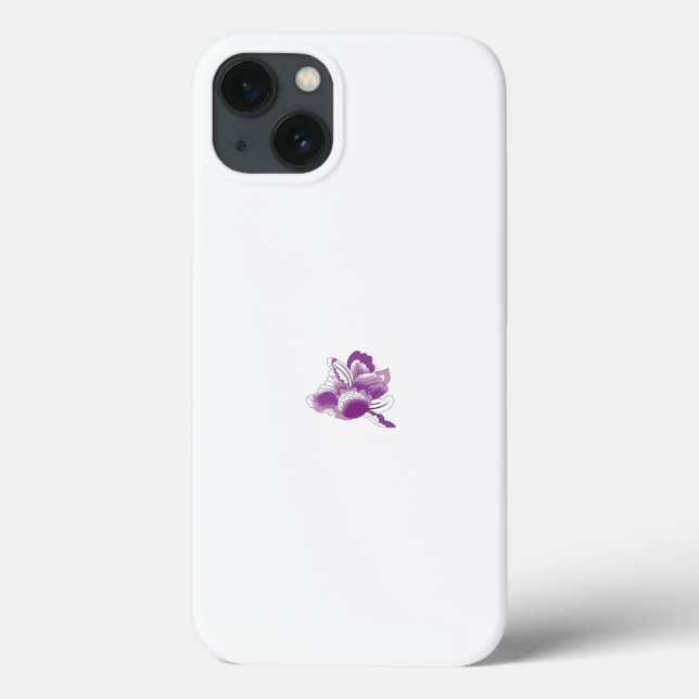 Coques Case-Mate iPhone une fleur violette avec un arrière - plan blanc (Verso)