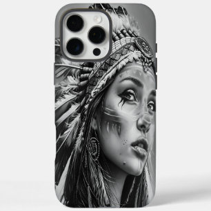 Coque iPhone 16 Pro Max Une guerrière indienne en tenue traditionnelle