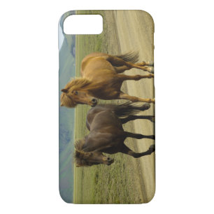 Coque iPhone 7 Une paire de poneys islandais Brown