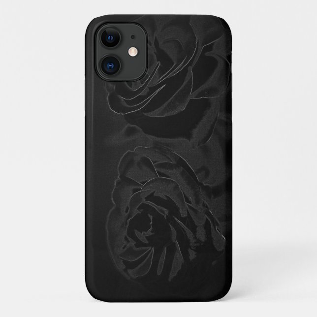 Coques Case-Mate iPhone Une paire de roses en noir (Dos)