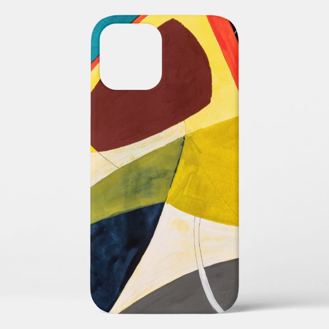 Coques Case-Mate iPhone Une Peinture Aquarelle Moderniste Abstraite. (Verso)