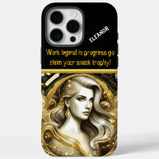Coque iPhone 16 Pro Max Une représentation en or d'un Data Scientist au tr
