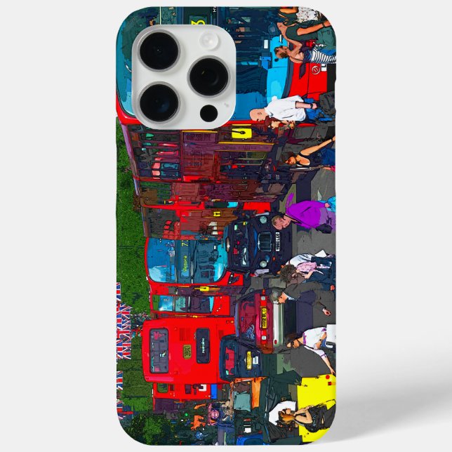 Coques Case-Mate iPhone Une rue d'Oxford Street animée avec des acheteurs  (Verso)