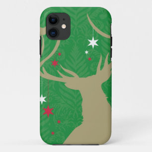Coques Pour iPhone Une silhouette d'un cerf commun avec des étoiles