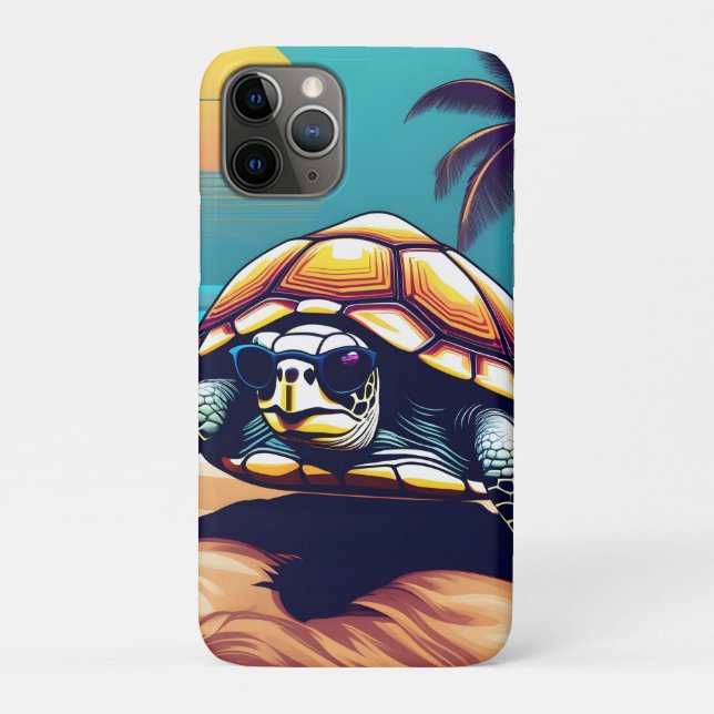 Coques Case-Mate iPhone Une Tortue Portant Des Lunettes De Soleil (Dos)