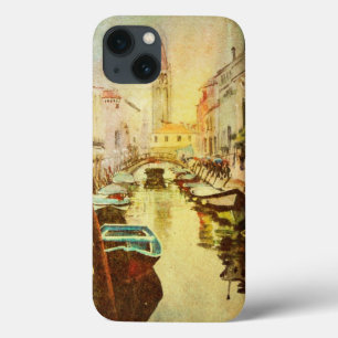 iPhone 13 Case Une vue du canal avec des bateaux et des bâtiments