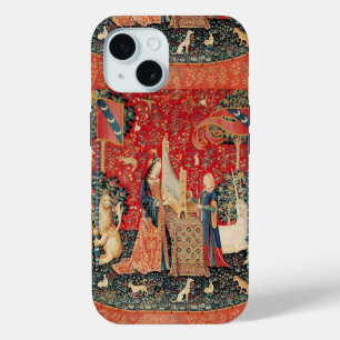 Coque Case-Mate iPhone UNICORN AND LADY PLAYING ORGANE, ANIMALS Red Green