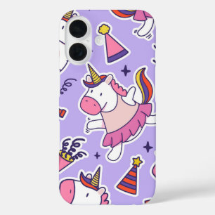 Coque Pour iPhone 16 Unicorn Party Cute Kawaii Musique