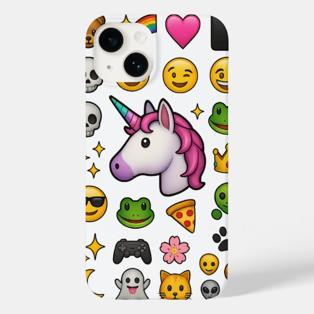 Coques Case-Mate iPhone Unicorn Vibes Emoji Explosion (Verso)