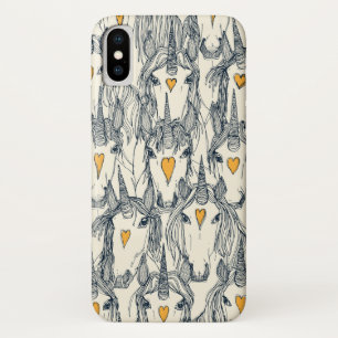 Coque Case-Mate Pour iPhone unicorne amour indigo citrus perle
