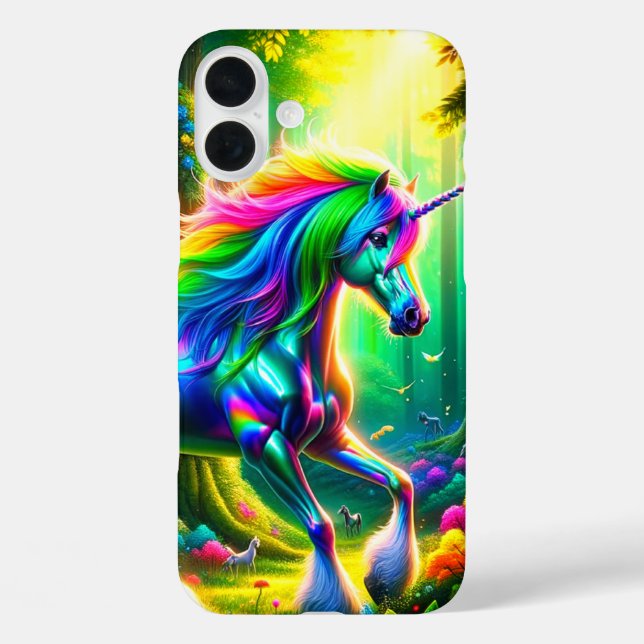 Coques Case-Mate iPhone Unicorne arc-en-ciel (Verso)