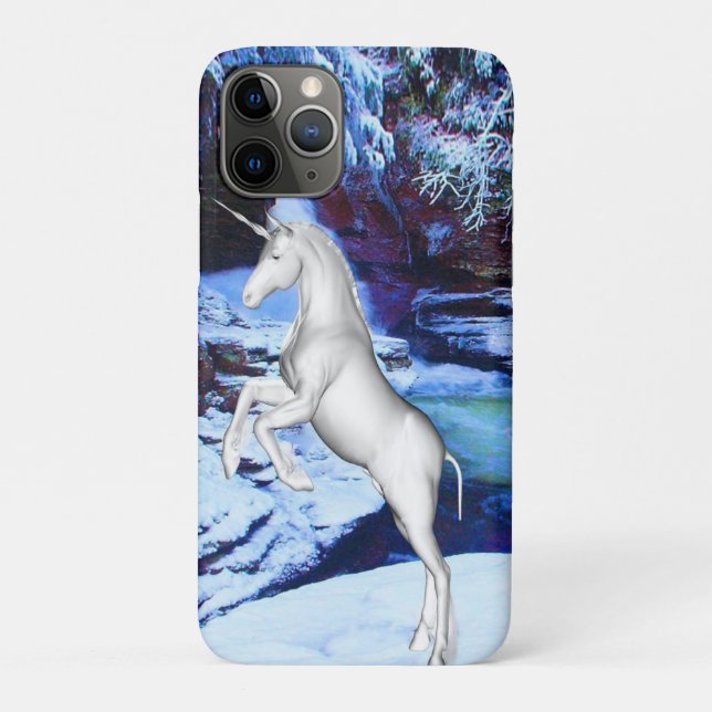 Coques Case-Mate iPhone Unicorne dans la neige (Dos)