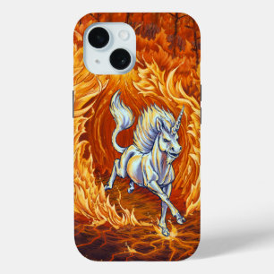 Coque Case-Mate iPhone Unicorne de l'art Imaginaire de feu