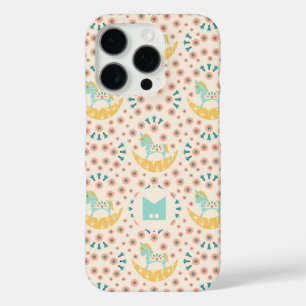 Coque iPhone 16 Pro Unicorne florale de Monogramme customisée sur la l