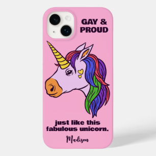 Coque Case-Mate iPhone Unicorne Gay Texte Personnalisé