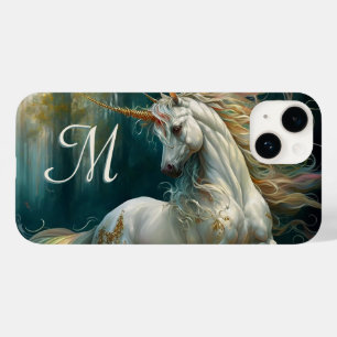 Coque Case-Mate iPhone Unicorne magique majestueuse avec Monogramme