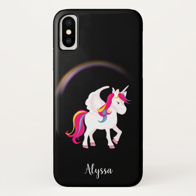 Coques Case-Mate iPhone Unicorne magique personnalisée (Dos)