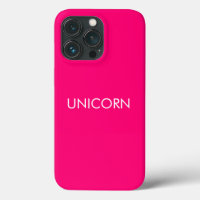 "Unicorne" minimaliste rose chaud fuchsia blanc