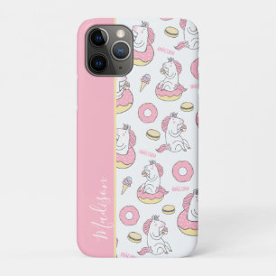 Case-Mate iPhone Case Unicornes roses de fille sur des beignes Motif ave