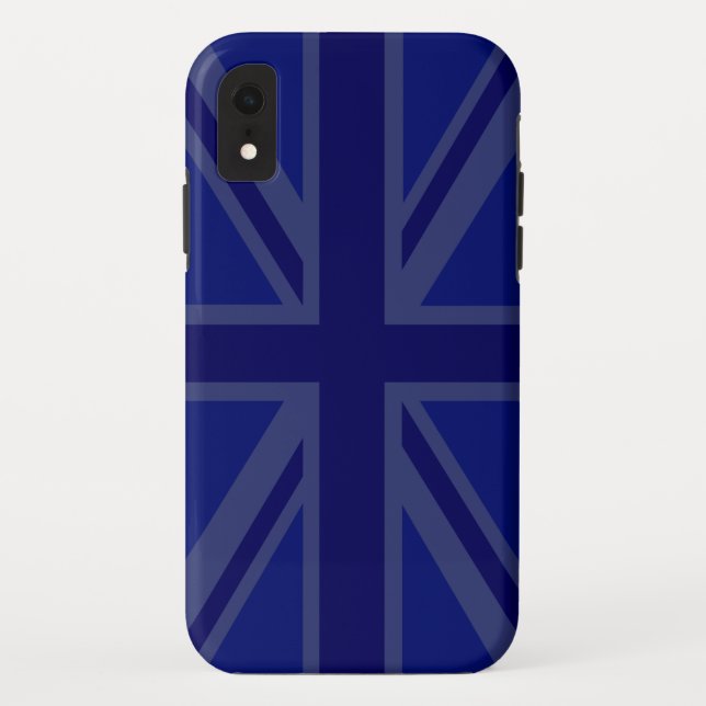 Coques Case-Mate iPhone Union Jack bleue élégante (Dos)