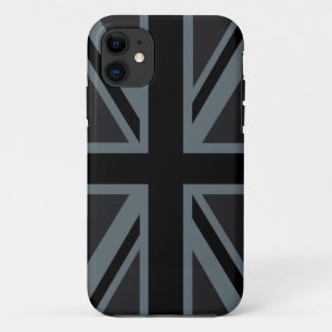 Coques Pour iPhone Union Jack en noir gras
