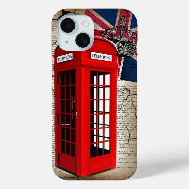 Coques Case-Mate iPhone union jack flag jubilee couronne rouge cabine télé (Verso)