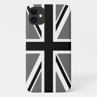 Etui iPhone Case-Mate Union Jack gris noir et blanc