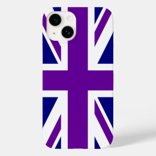 Coque Case-Mate iPhone Union Jack marine et violette