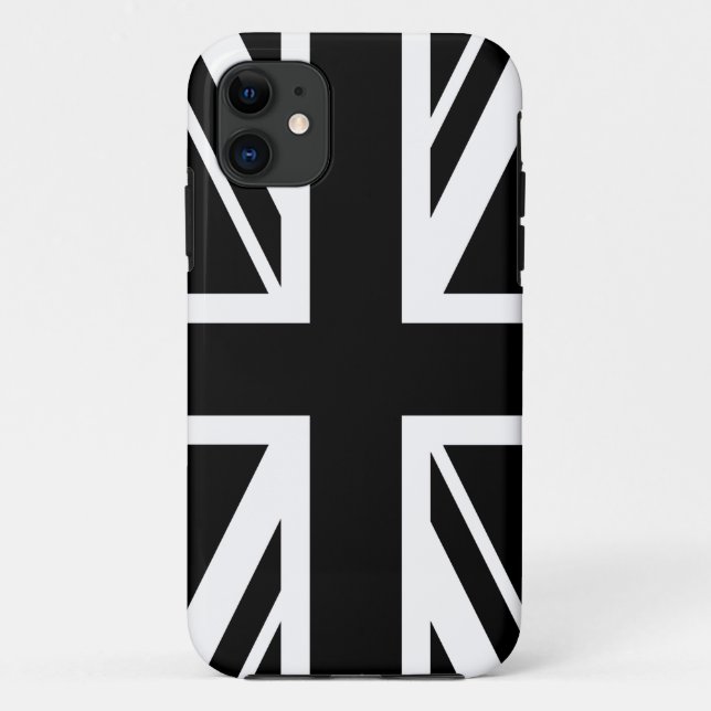 Coques Case-Mate iPhone Union Jack ~ Noir et Blanc (Dos)