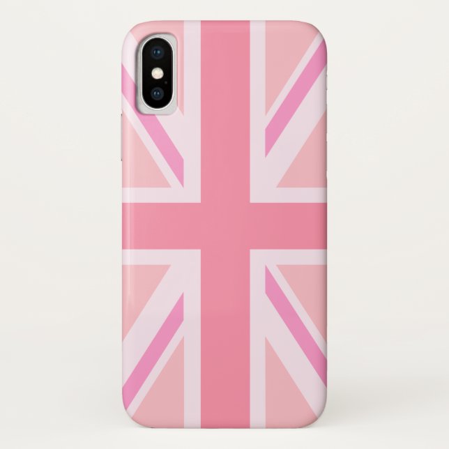 Coques Case-Mate iPhone Union Jack rose/Drapeau (Dos)