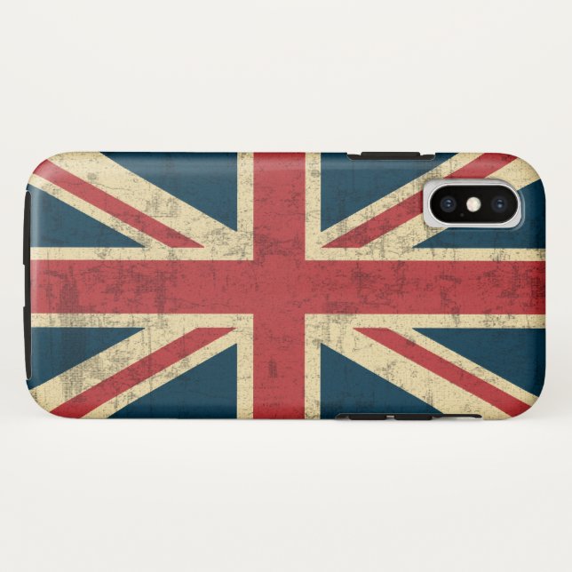 Coques Case-Mate iPhone Union Jack Vintage déçu (Dos (Horizontal))