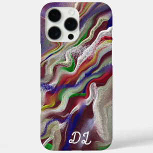 Coque iPhone 16 Pro Max Unique Abstrait Marbré Liquifié & Coloré