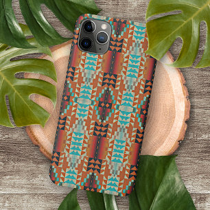 Case-Mate iPhone Case Unique Bleu Aqua Rouge Orange Mosaïque Ethnique Tr
