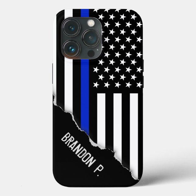 Coques Case-Mate iPhone Unique regard déchiré | Drapeau de police de la Li (Verso)