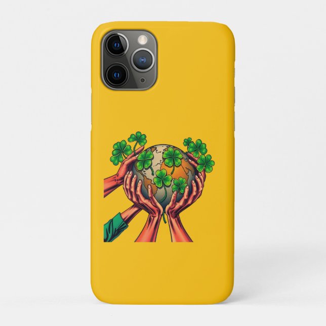 Coques Case-Mate iPhone United in Green - Shamrock Motion Globe (Dos)