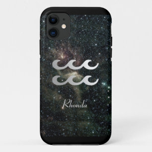 Coques Pour iPhone Univers de signe d'étoile de zodiaque de Verseau