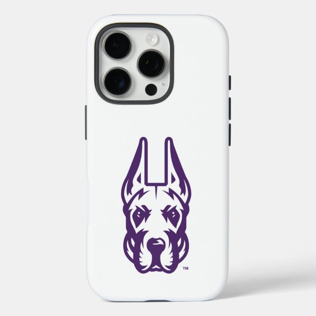 Coques Case-Mate iPhone Université d'Albany Chef de la mascotte Great Dane (Verso)