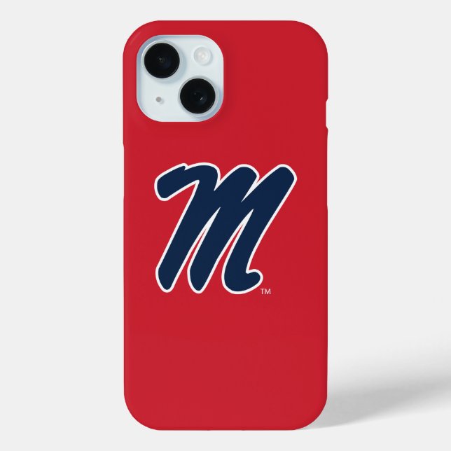 Coques Case-Mate iPhone Université du Mississippi | Script M (Verso)