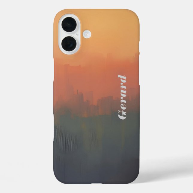 Coques Case-Mate iPhone Urban Dreamscape at Sunset - Abstrait Cityscape Ar (Verso)
