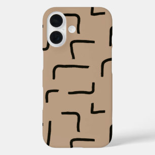 Coque Pour iPhone 16 Urban Geo   Onyx Neutre   Motif Blender