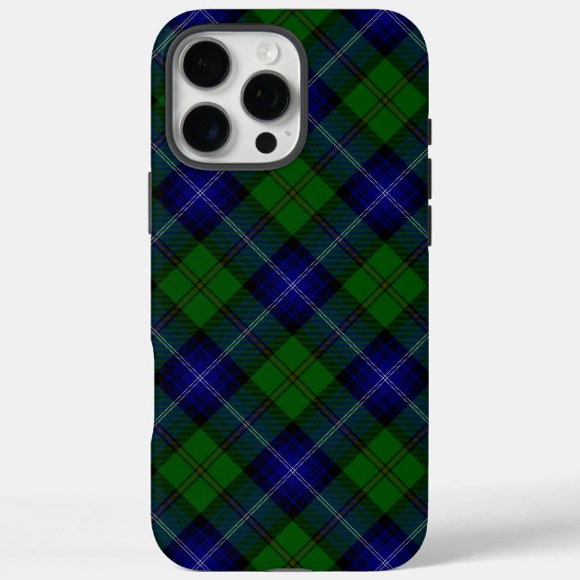 Coques Case-Mate iPhone Urquhart tartan bleu vert plaid (Verso)
