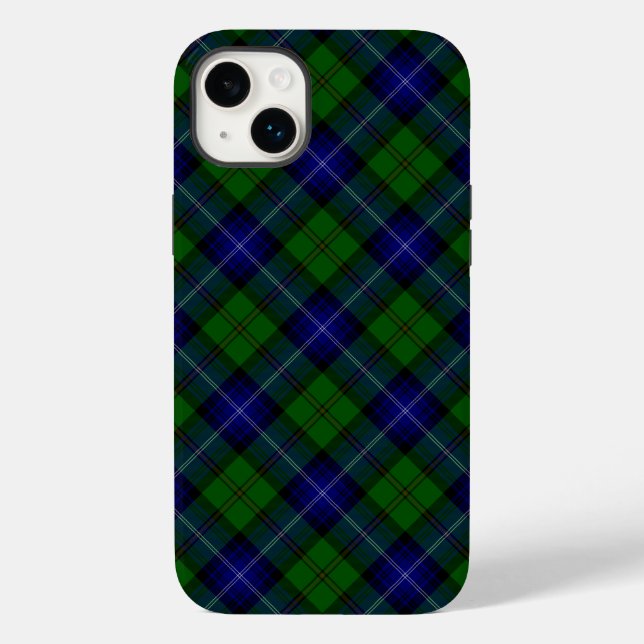 Coques Case-Mate iPhone Urquhart tartan bleu vert plaid (Verso)