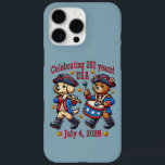 Coque iPhone 16 Pro Max USA 250th Anniversary Souvenir - Patriotique<br><div class="desc">Célébrez le 250ème anniversaire de l'Amérique avec cet adorable souvenir patriotique ! Ce dessin animé présente un chien en marche et un ours vêtu d'uniformes de la guerre d'indépendance, apportant charme et nostalgie à la célébration du 4 juillet 2026. Parfait comme souvenir pour le 250e anniversaire des USA, ce design...</div>