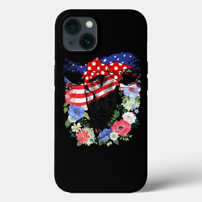 Coques Case-Mate iPhone USA 4 juillet Drapeau américain Patriotique Vache  (Verso)