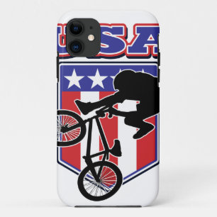 Coque iPhone 11 USA BMX Biker