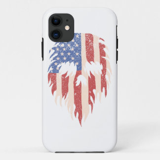 Case-Mate iPhone Case USA Flag Skull Beard | Distressed Patriotic Design