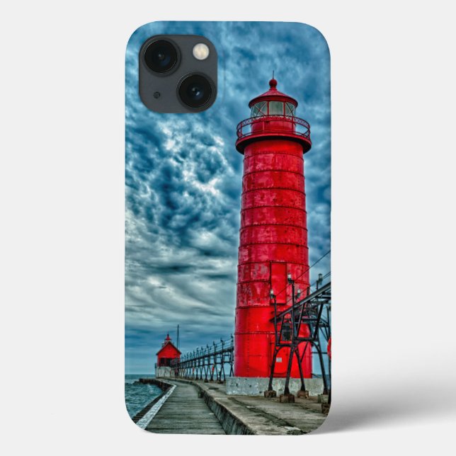 Coques Case-Mate iPhone USA, Grand Haven, Michigan, lighthouse (Verso)