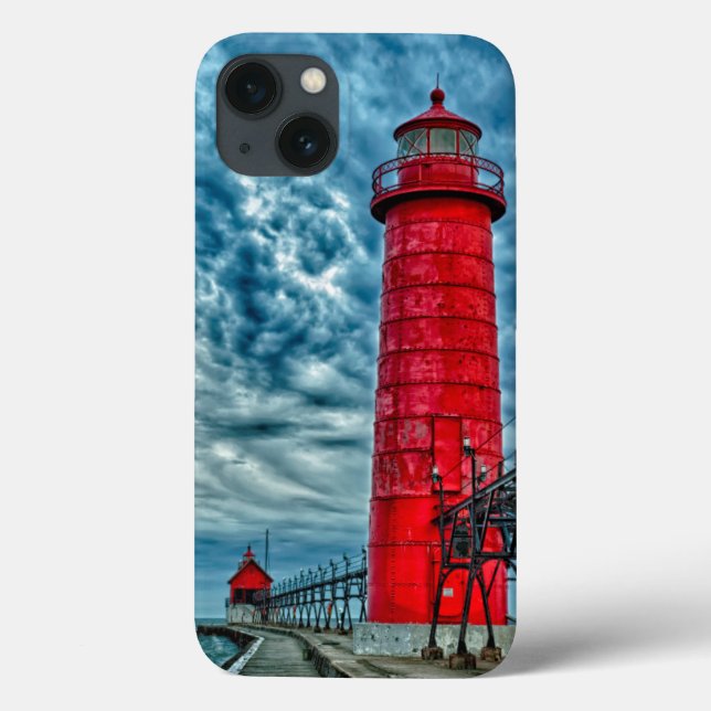 Coques Case-Mate iPhone USA, Grand Haven, Michigan, lighthouse (Verso)